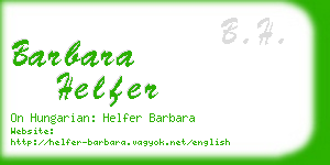 barbara helfer business card